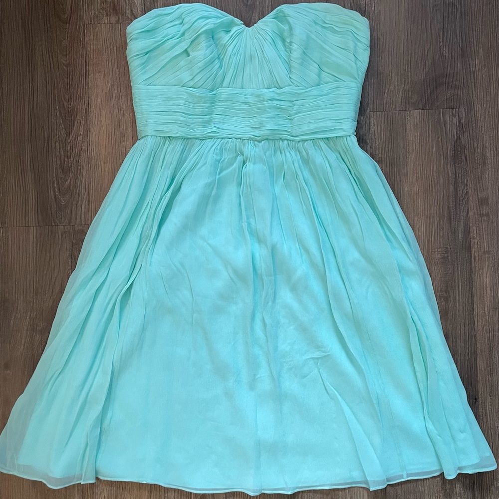 J. Crew Marbella Strapless Summer Dress in Bright Seaside